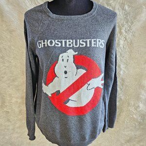 Ghostbusters Women's Grey Crew Neck Knitted Sweatshirt Size M